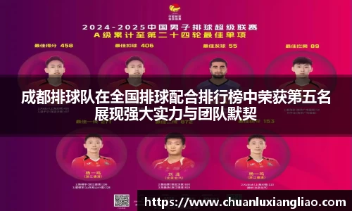 成都排球队在全国排球配合排行榜中荣获第五名展现强大实力与团队默契